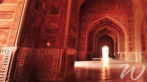Red Mosques at the Taj Mahal