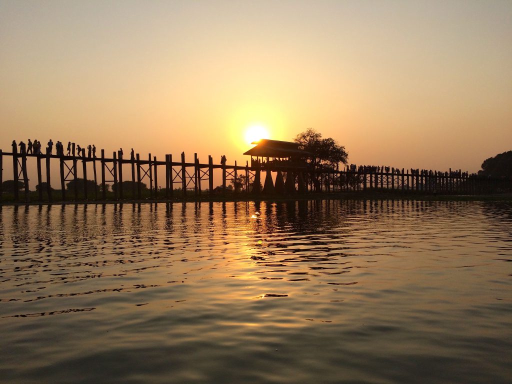 U Bein Bridge in focus myanmar