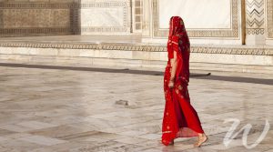 Woman in Sari at the Taj Mahal