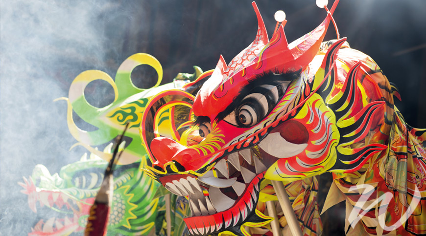 Chinese Dragon Celebrating Chinese New Year