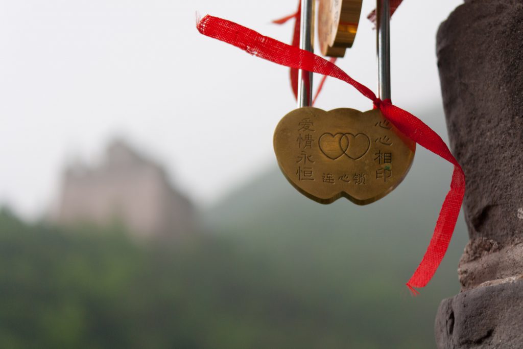 Lover's Lock on the Great Wall, Beijing, Valentine’s Day