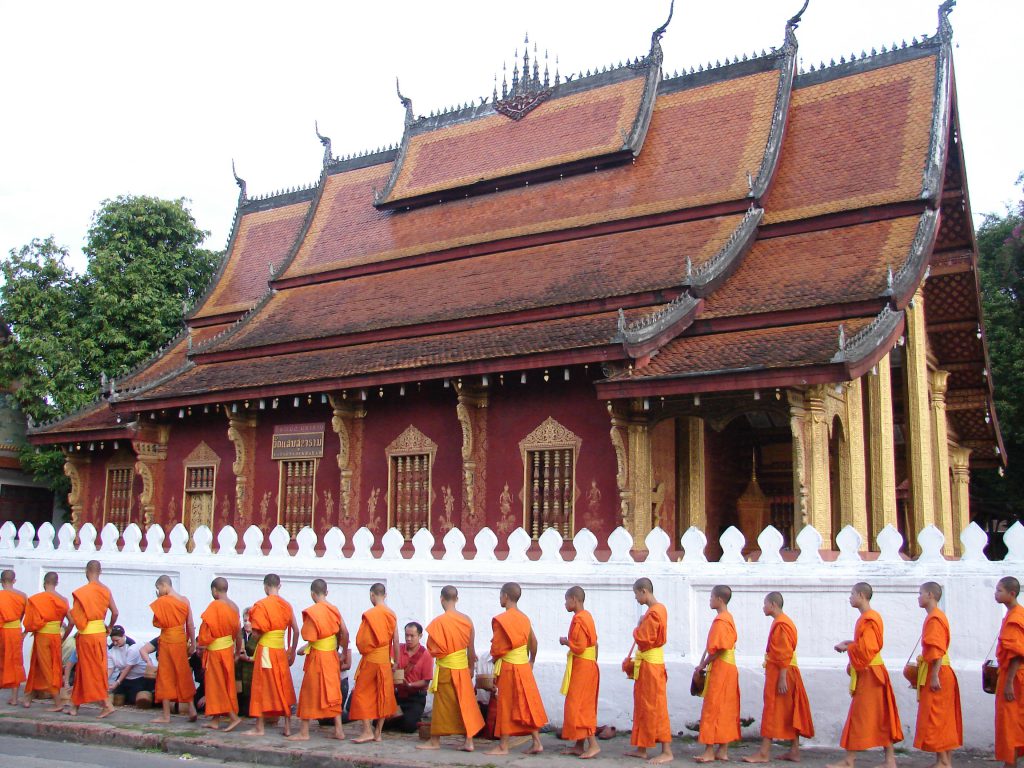 Giving Alms, Laos, multi-country tours