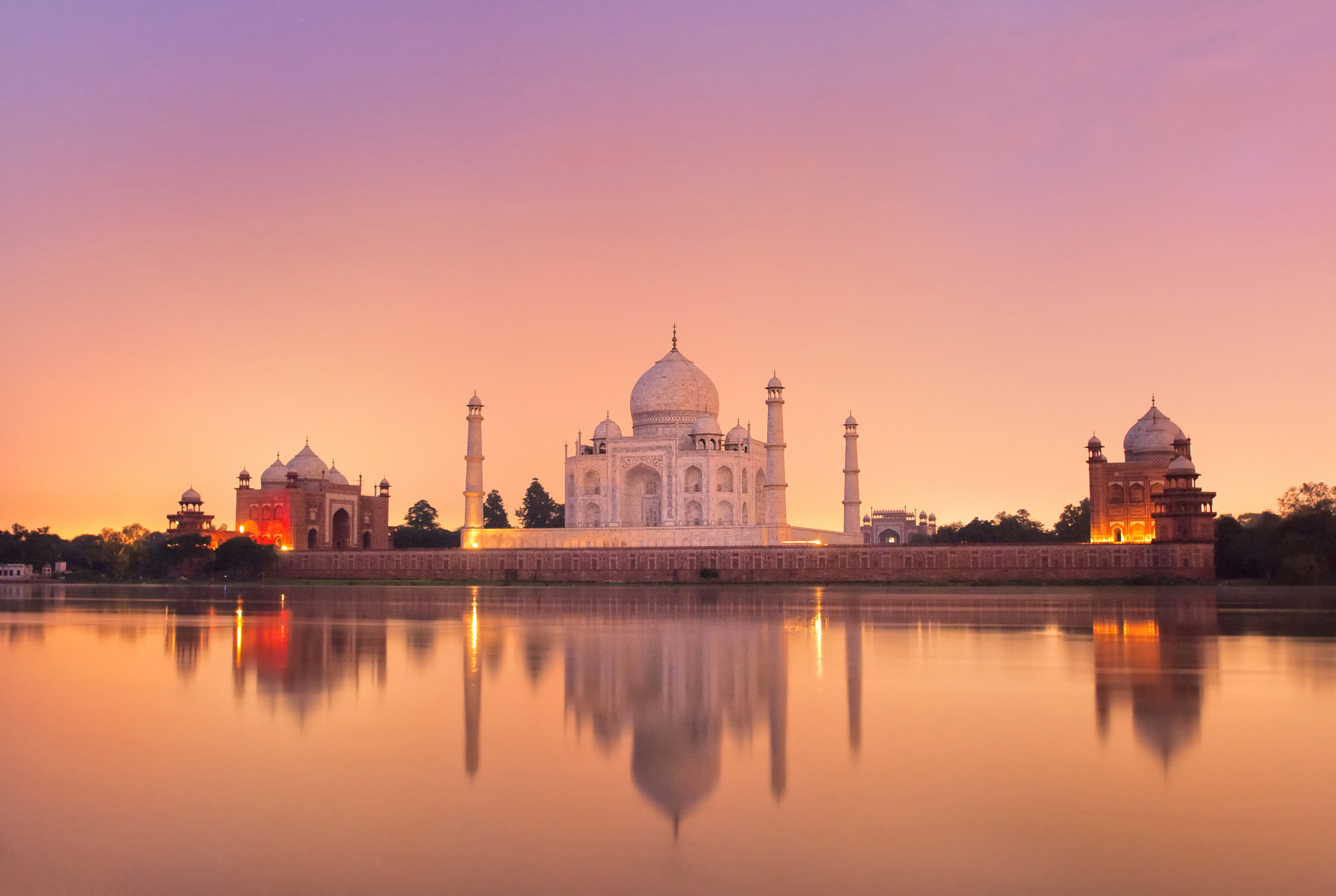 Taj Mahal at sunset, Agra, Valentine’s Day