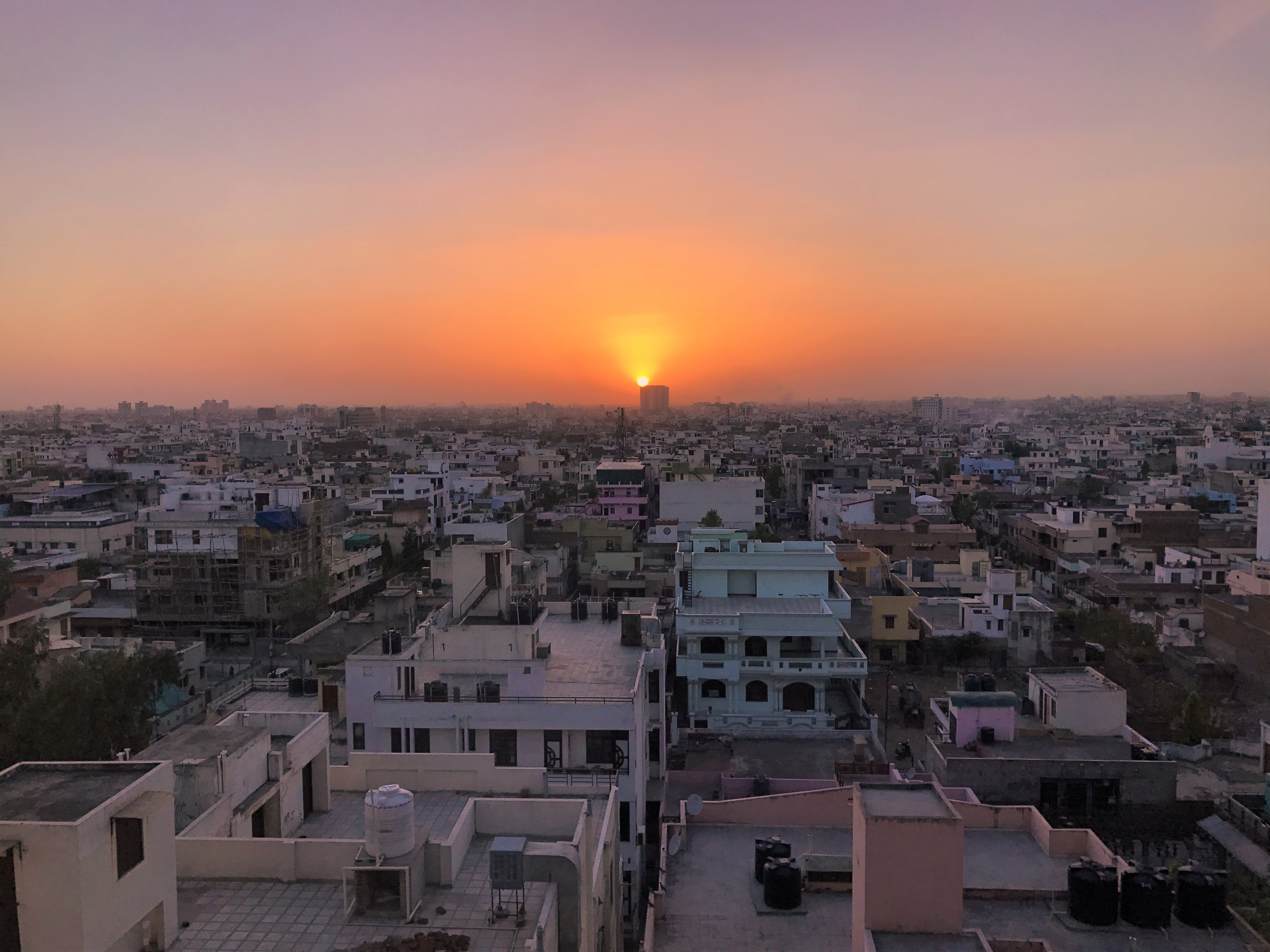 Sunset over Jaipur, golden triangle india