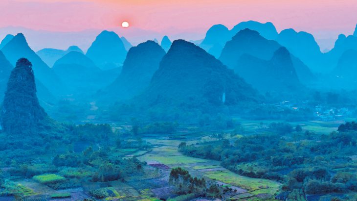 Aerial view of Guilin