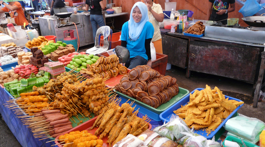 Market Food Stalls, borneo