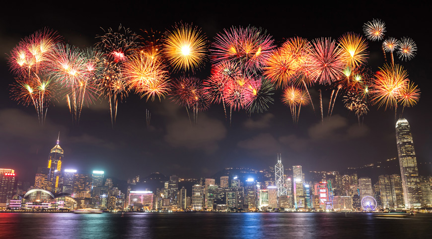 Victoria Harbour, Hong Kong, asia winter