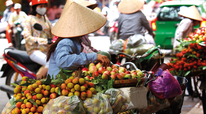 Vietnam Market Stall. taste