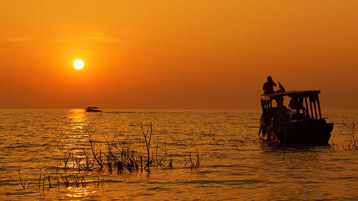 Sunset on Tonle Sap Lake