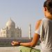 Meditation at Taj Mahal, wellness tourism