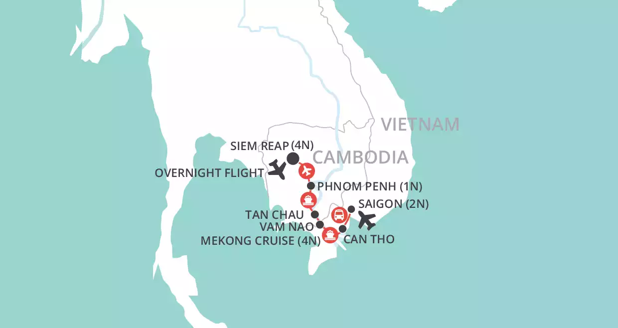 A Mekong Experience map