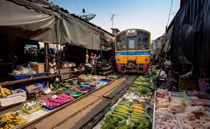 Visit Maeklong Railway Market