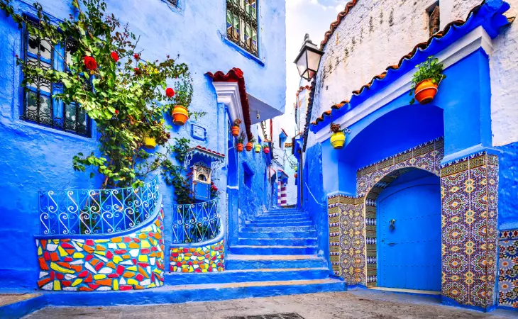 Dinner in the Blue city