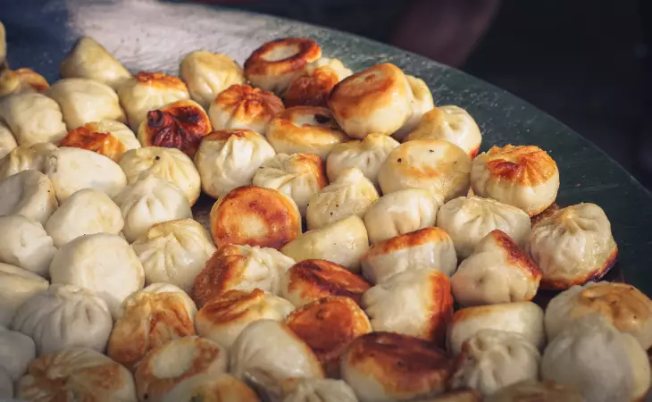 Momo making with a local family 