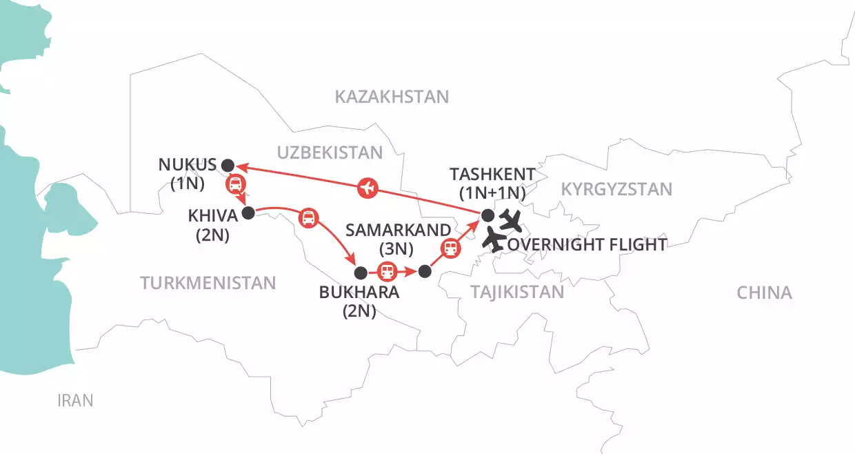 Ultimate Uzbekistan map