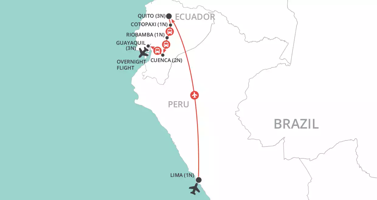 Ecuador Highlights map