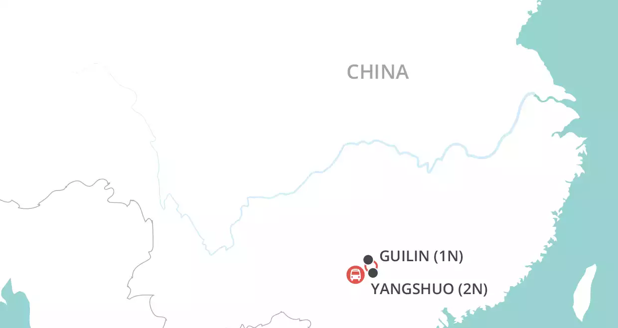 Guilin & Yangshuo Short Stay map