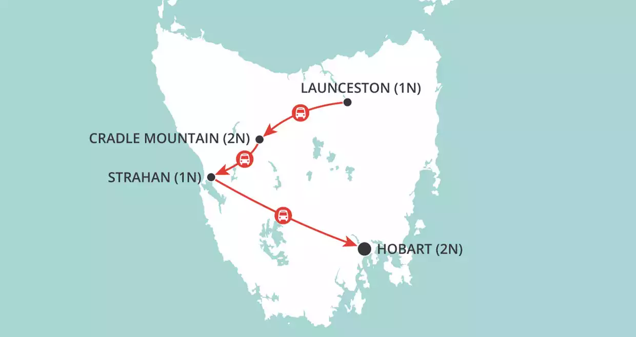 Tasmanian Trails map