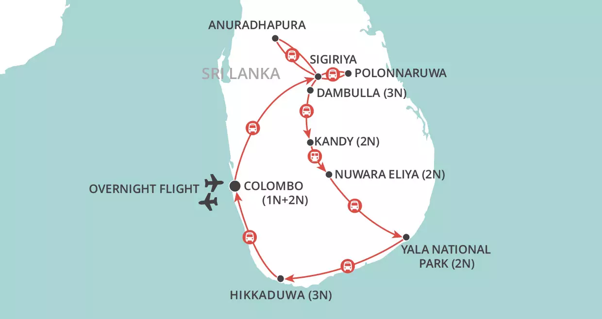 Christmas in Sri Lanka map