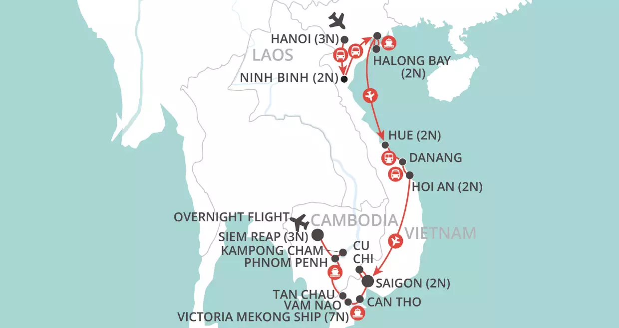 Grand Mekong Odyssey map