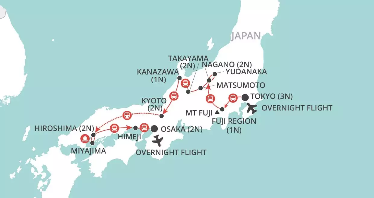 Best of Japan map