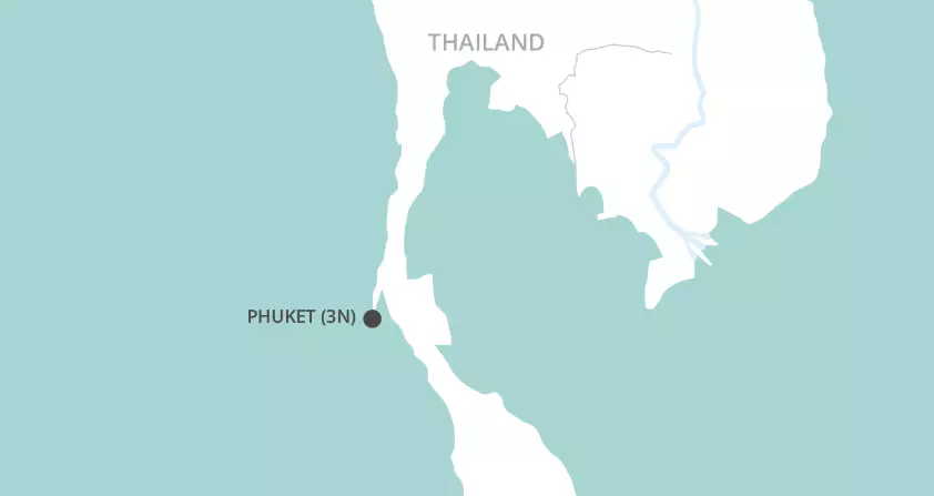 Phuket Beach Short Stay map