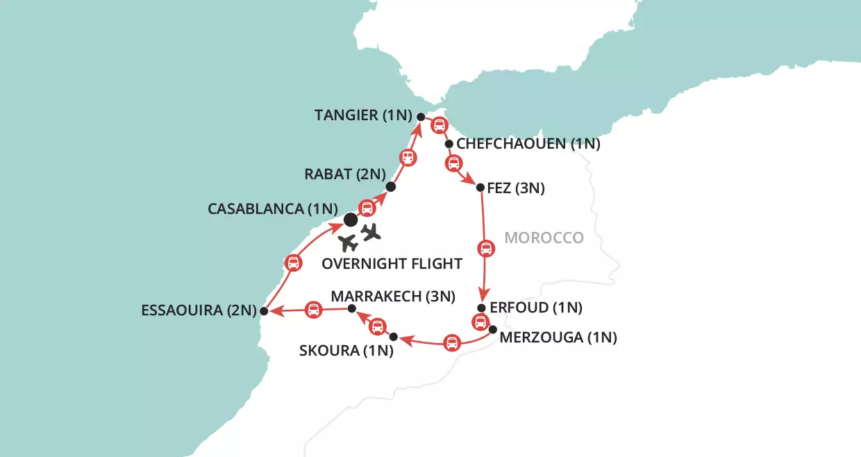 Moroccan Odyssey map