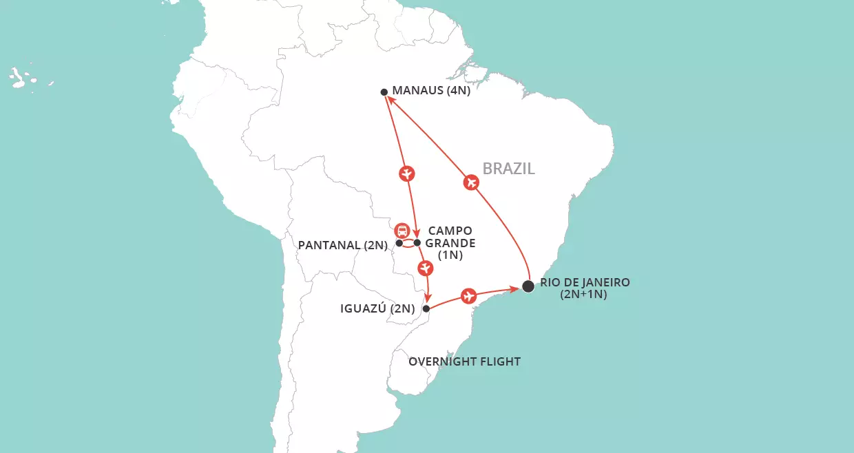 Best of Brazil map