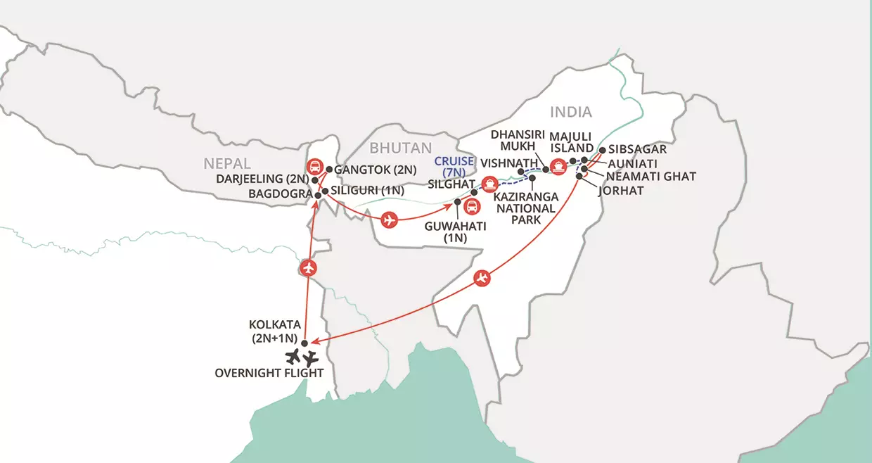 Beyond the Brahmaputra  map