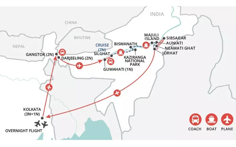 Beyond the Brahmaputra  map