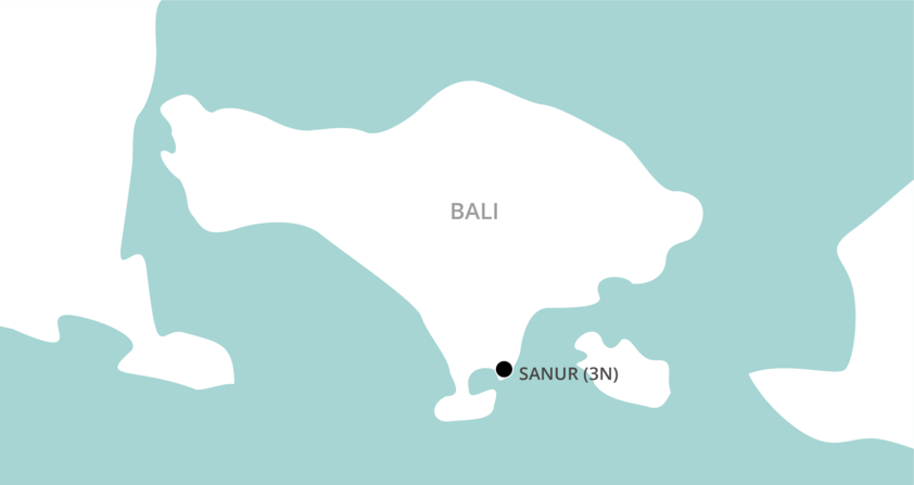 Bali Beach Short Stay map