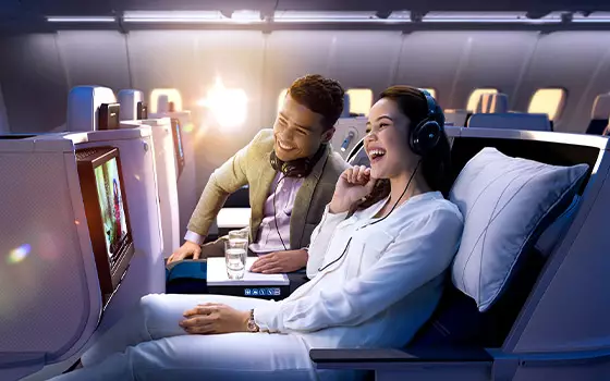 UPGRADE TO BUSINESS CLASS FROM $199pp ONE WAY