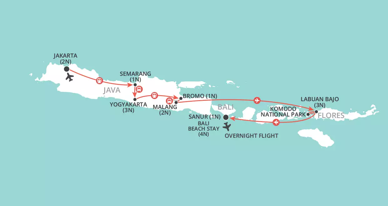 Wonders of Indonesia & Bali Beach map