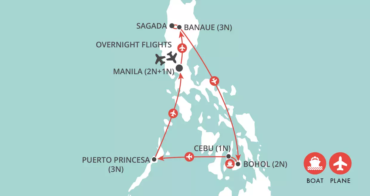 Pearls of the Philippines map