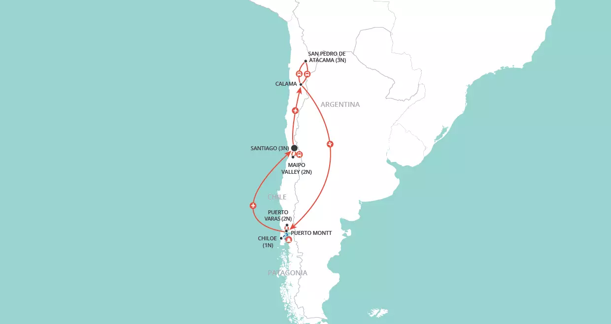 Essence of Chile map