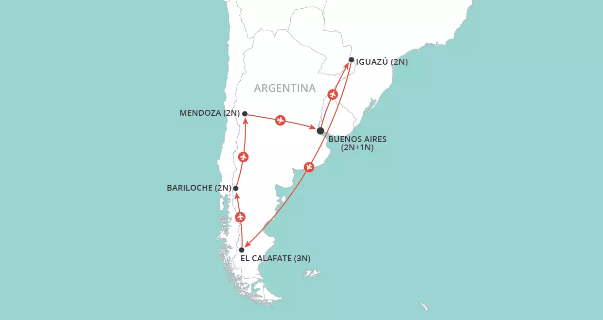 Argentina Highlights map