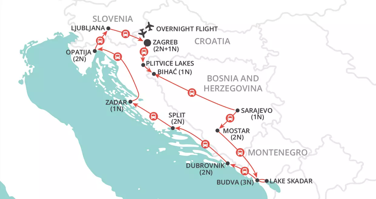Best of the Balkans map