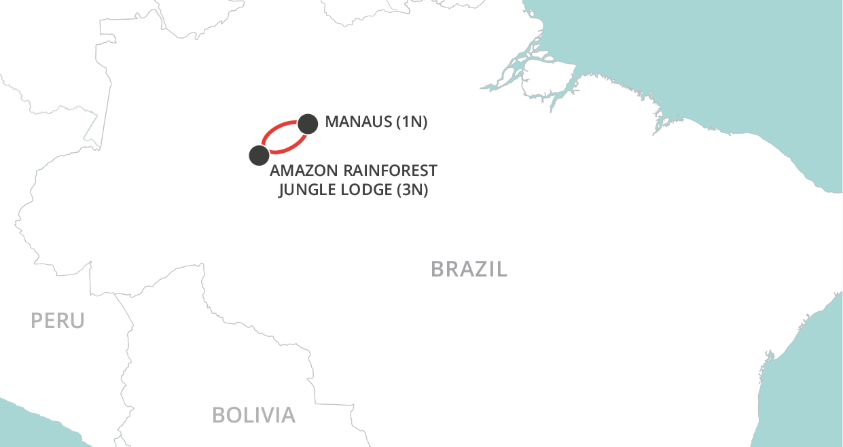 Brazilian Amazon Short Stay map