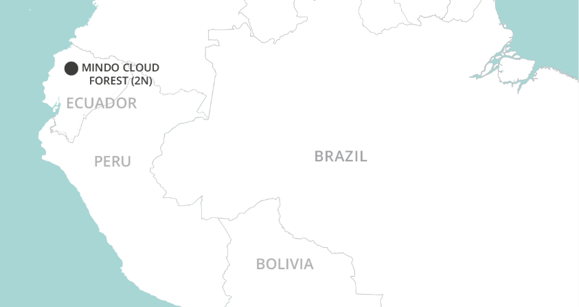 Ecuador Cloud Forest Short Stay map