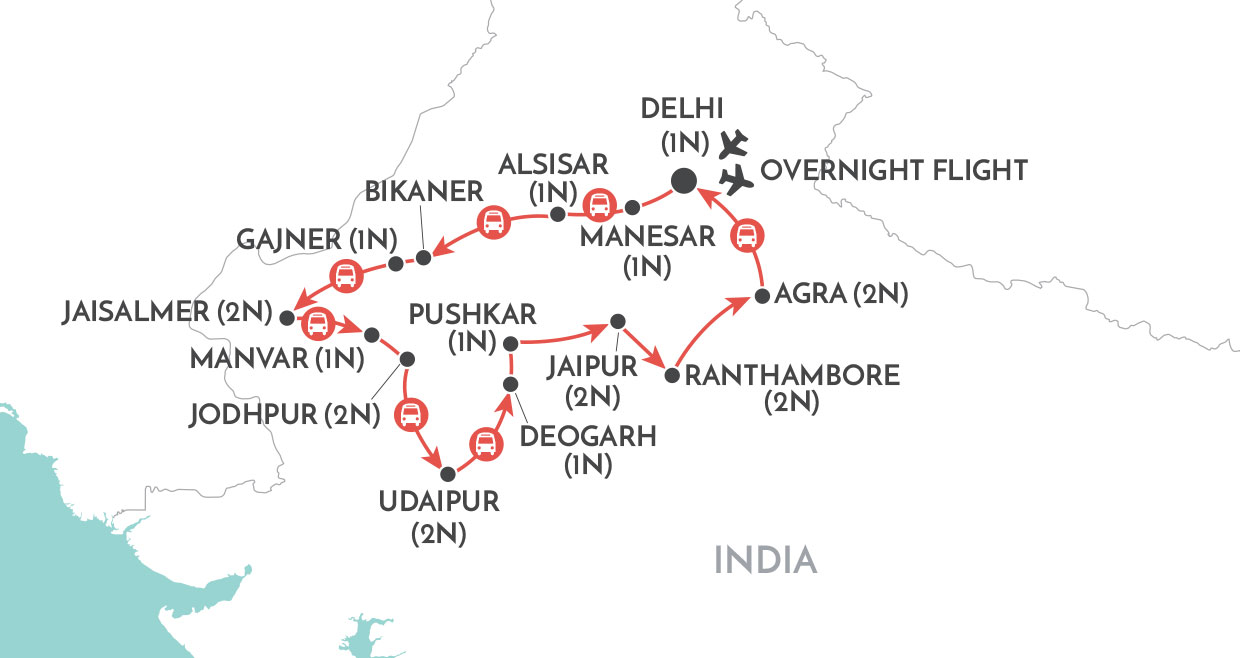 Rajasthan Panorama map