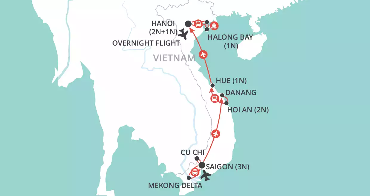 Vietnam at a Glance map