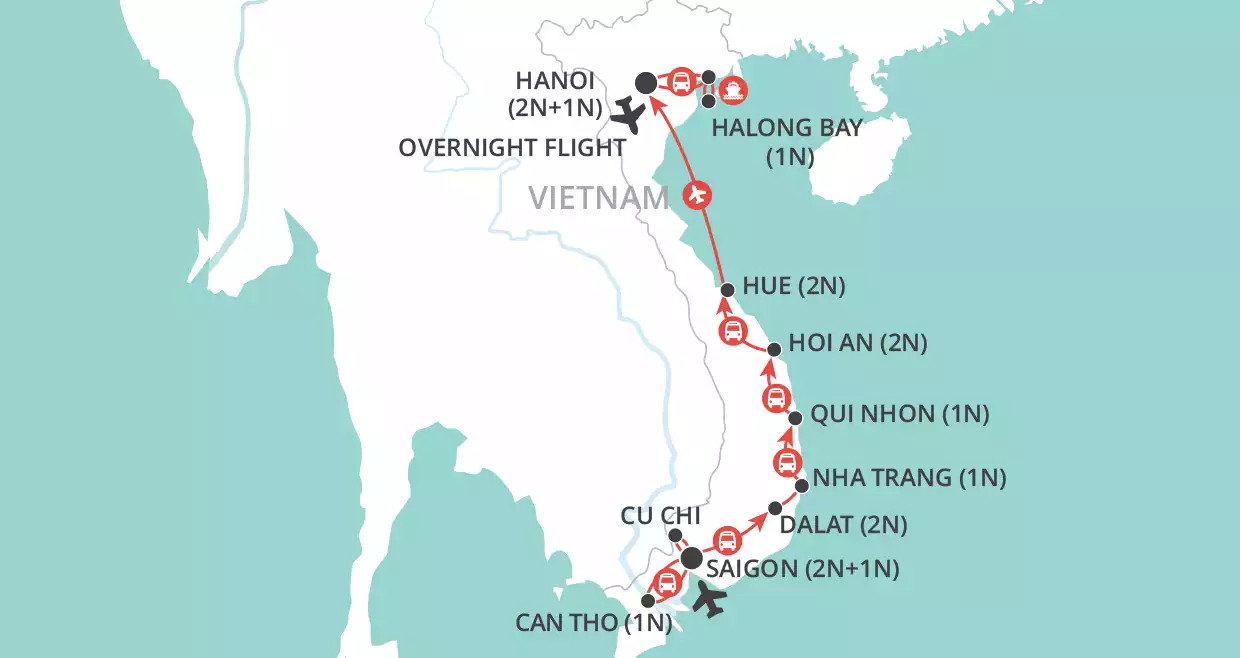 Vietnam Panorama map